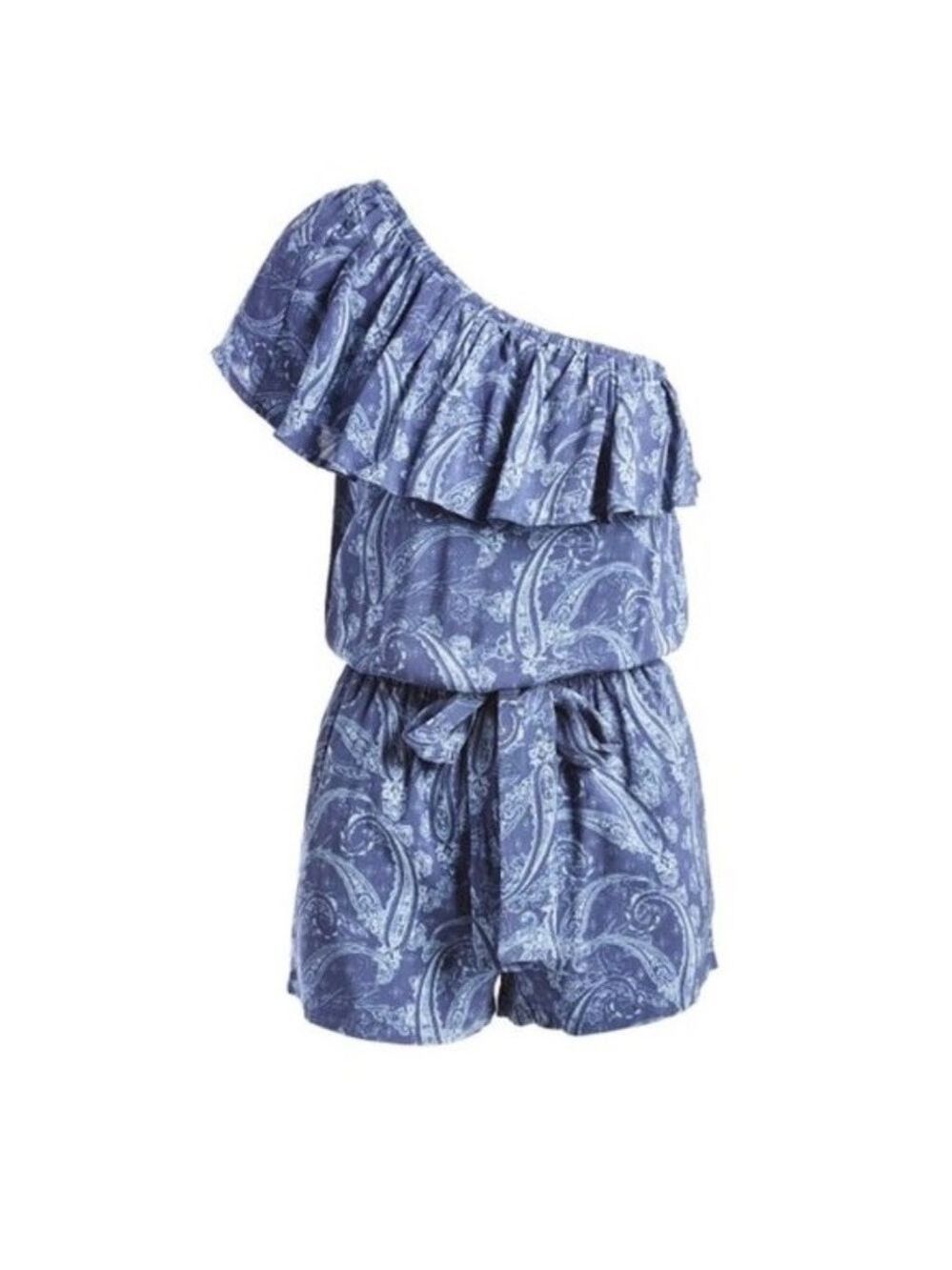 Mimi Chica Ruffle One-Shoulder Romper - Picture 4 of 5
